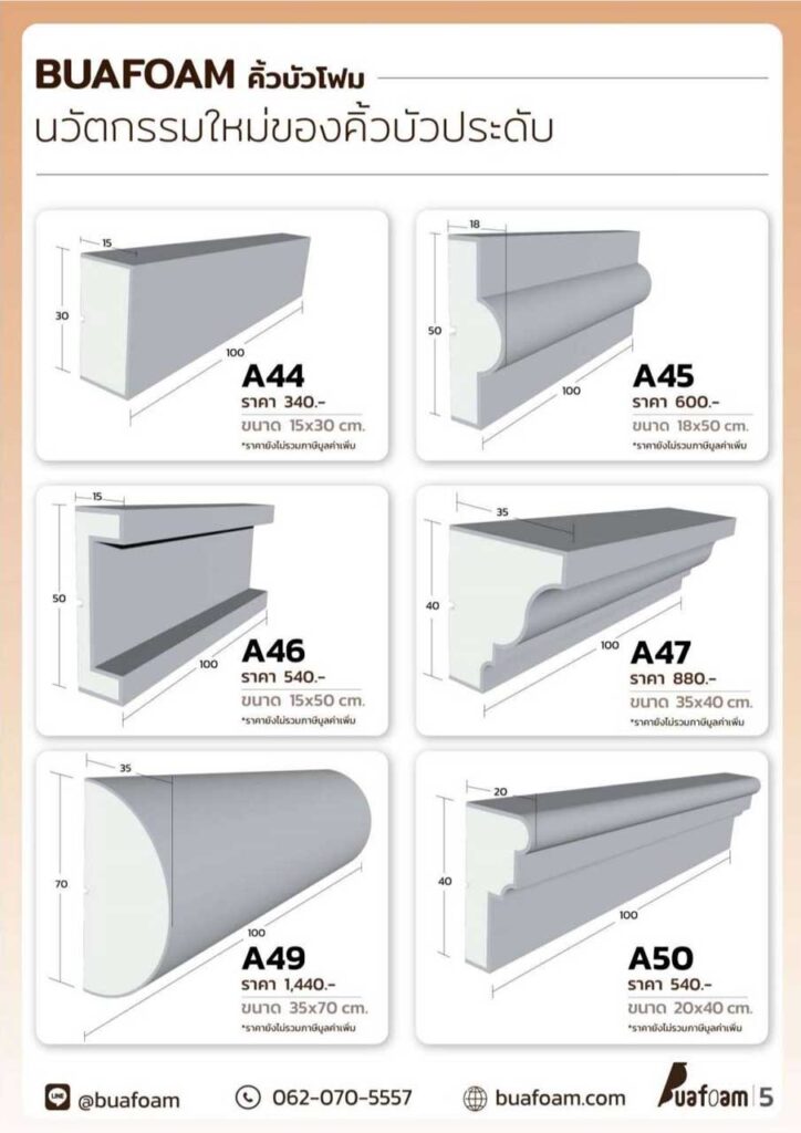 บัวโฟม, คิ้วบัว